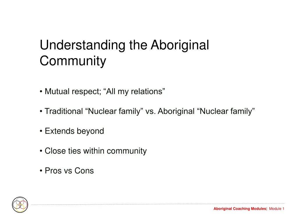 understanding the aboriginal community