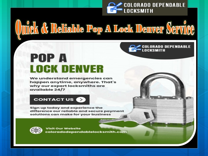 quick reliable pop a lock denver service quick