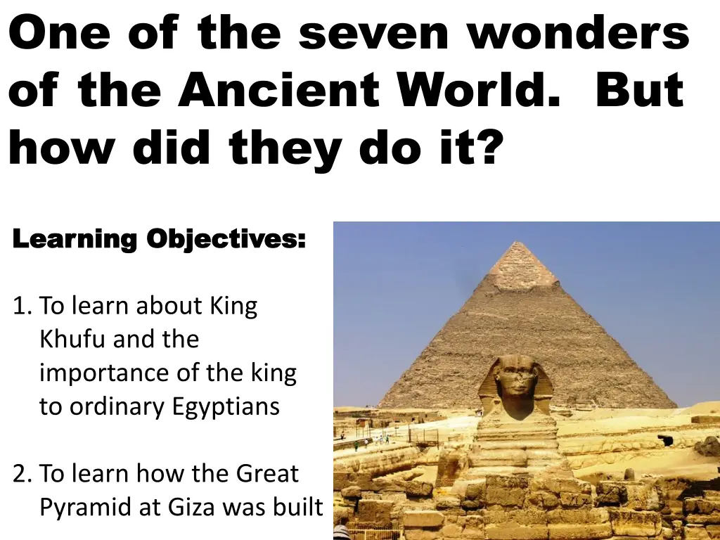 one of the seven wonders of the ancient world 1