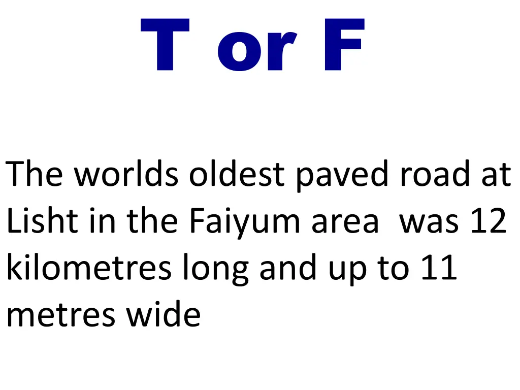 t or f 3