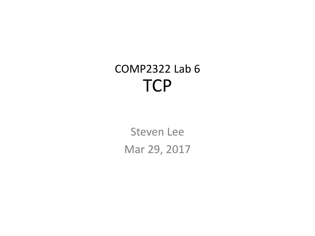 comp2322 lab 6 tcp