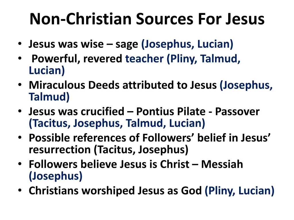 non christian sources for jesus