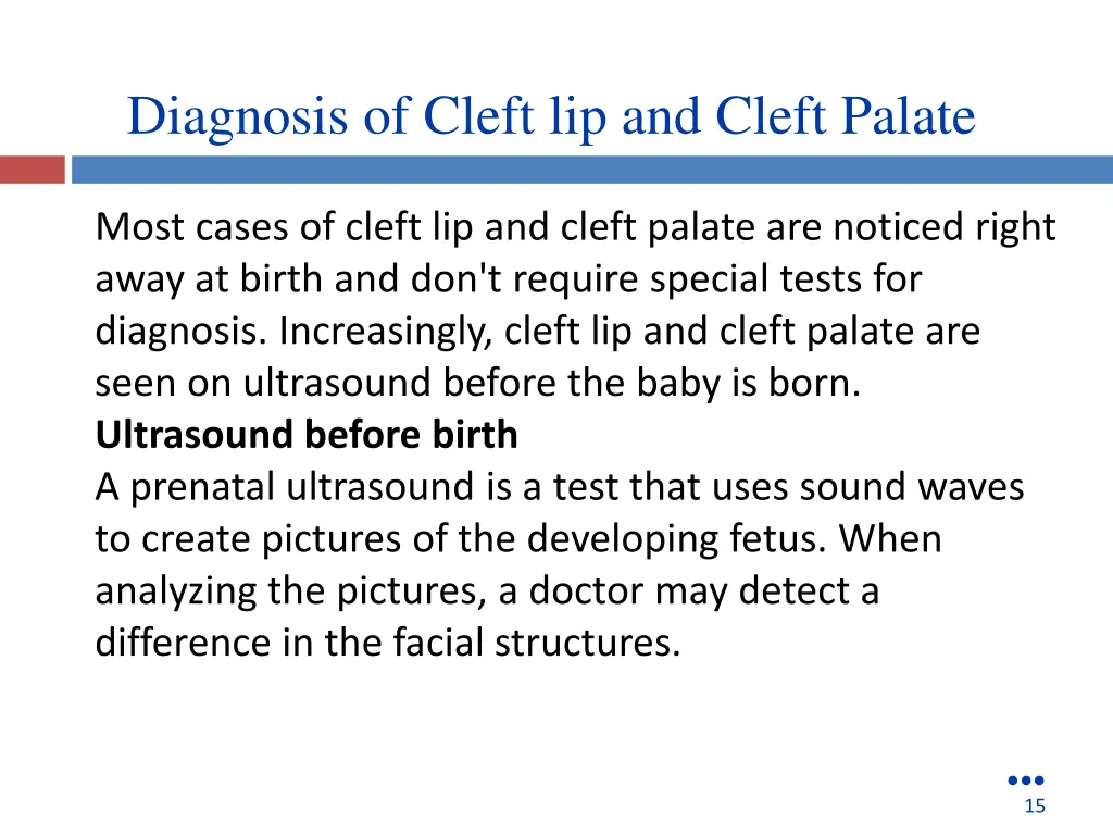 diagnosis of cleft lip and cleft palate