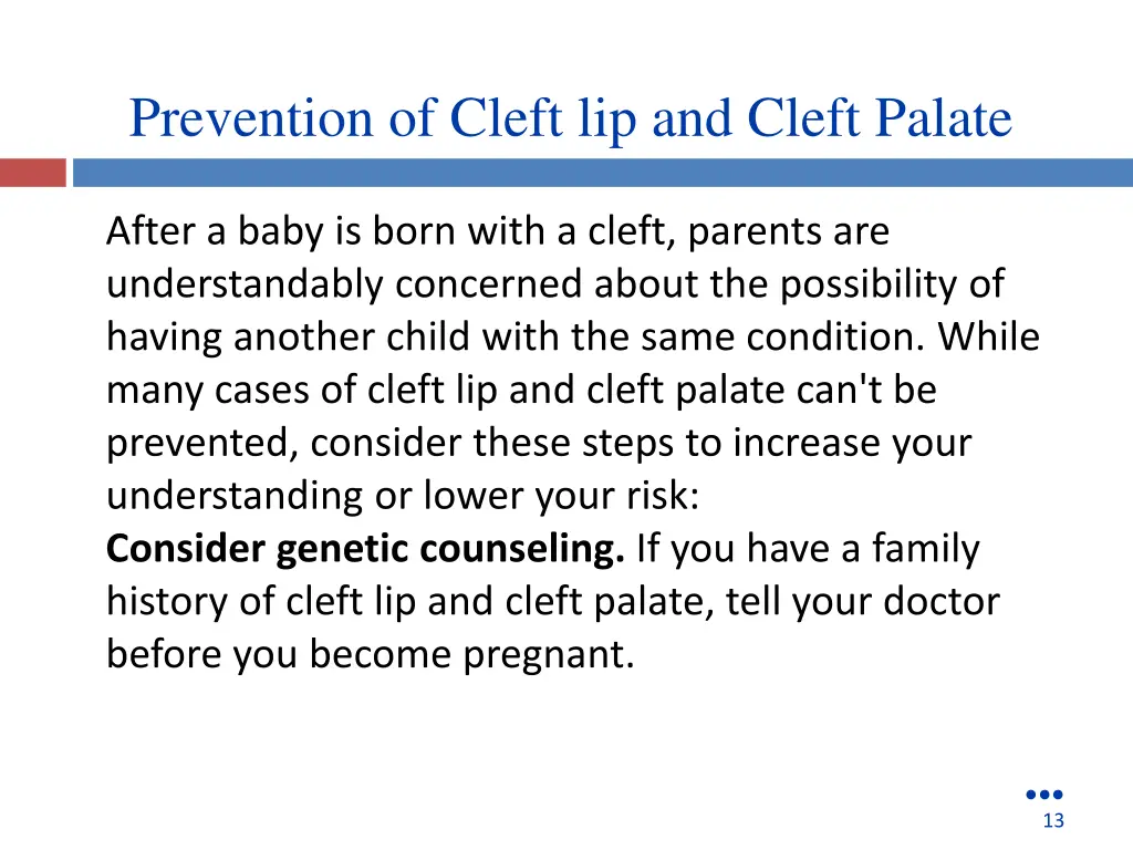 prevention of cleft lip and cleft palate