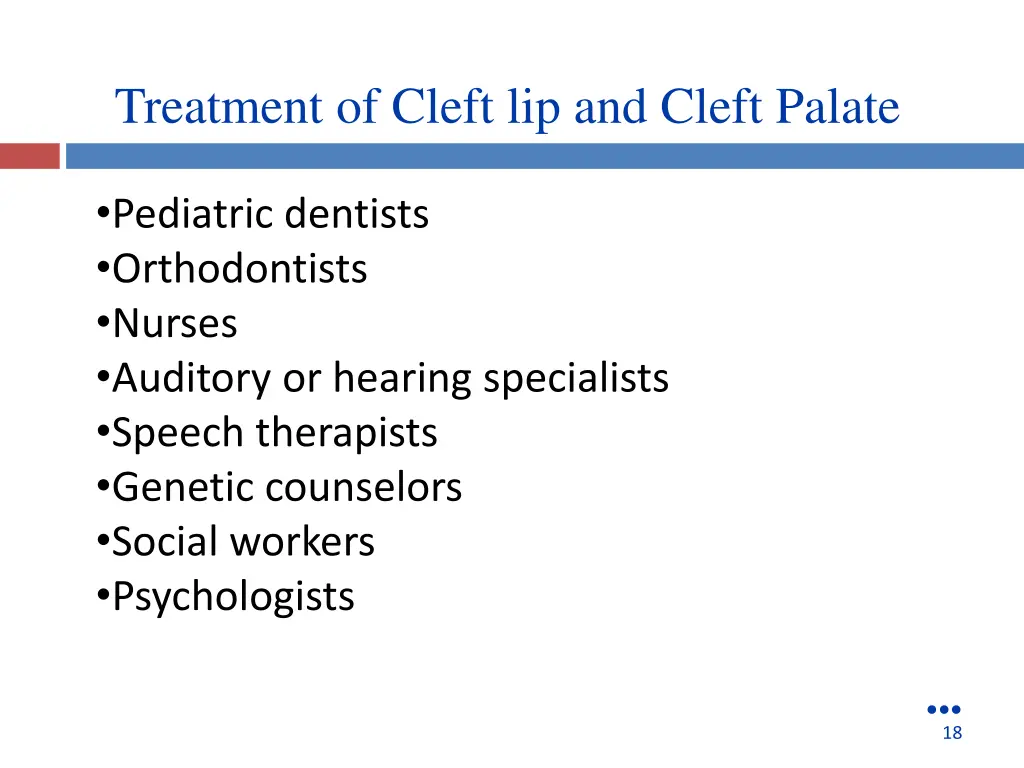 treatment of cleft lip and cleft palate 1