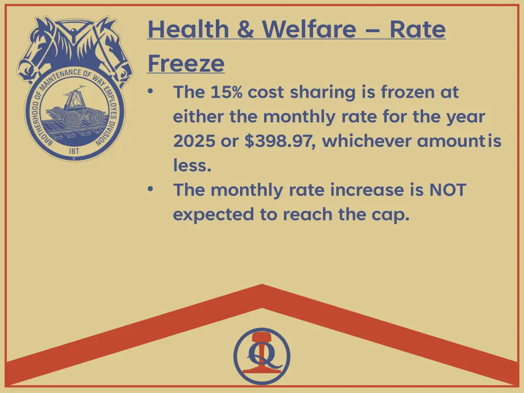 health welfare rate freeze the 15 cost sharing
