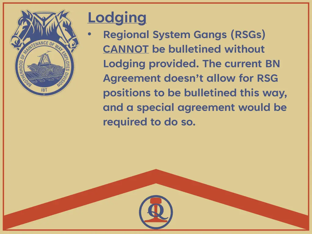 lodging regional system gangs rsgs cannot