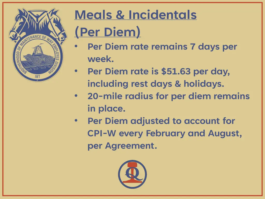 meals incidentals per diem per diem rate remains