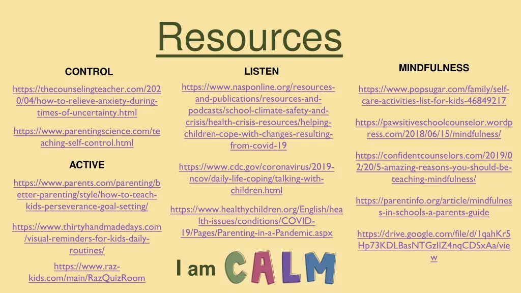 resources