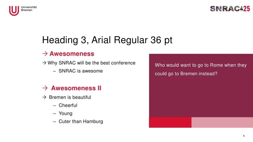 heading 3 arial regular 36 pt