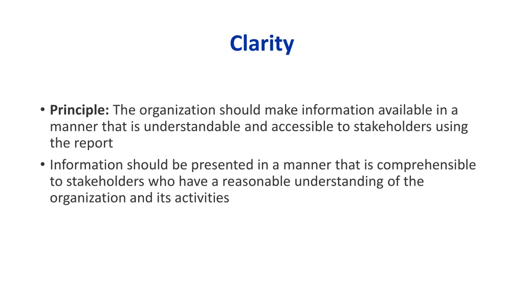 clarity