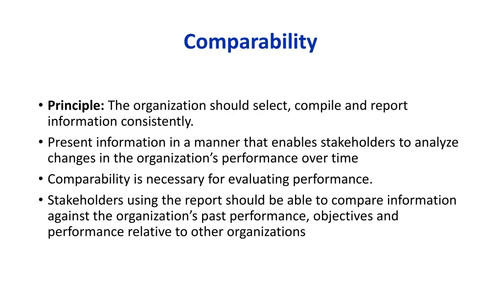 comparability