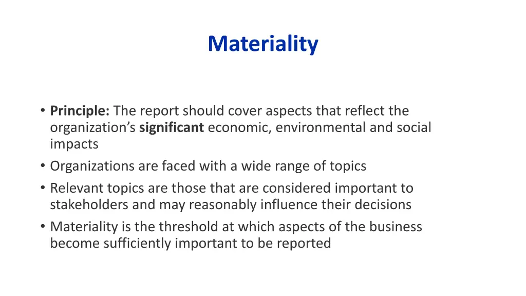 materiality
