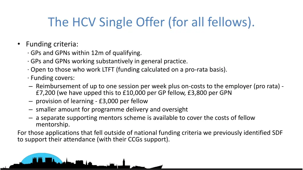 the hcv single offer for all fellows