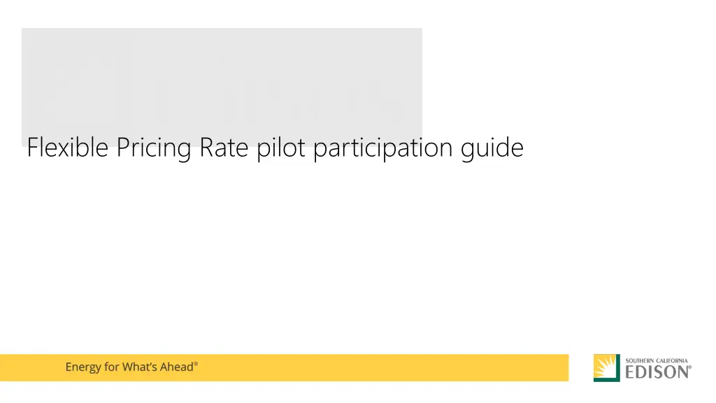 flexible pricing rate pilot participation guide