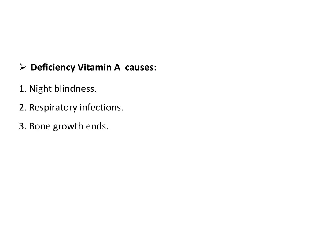 deficiency vitamin a causes
