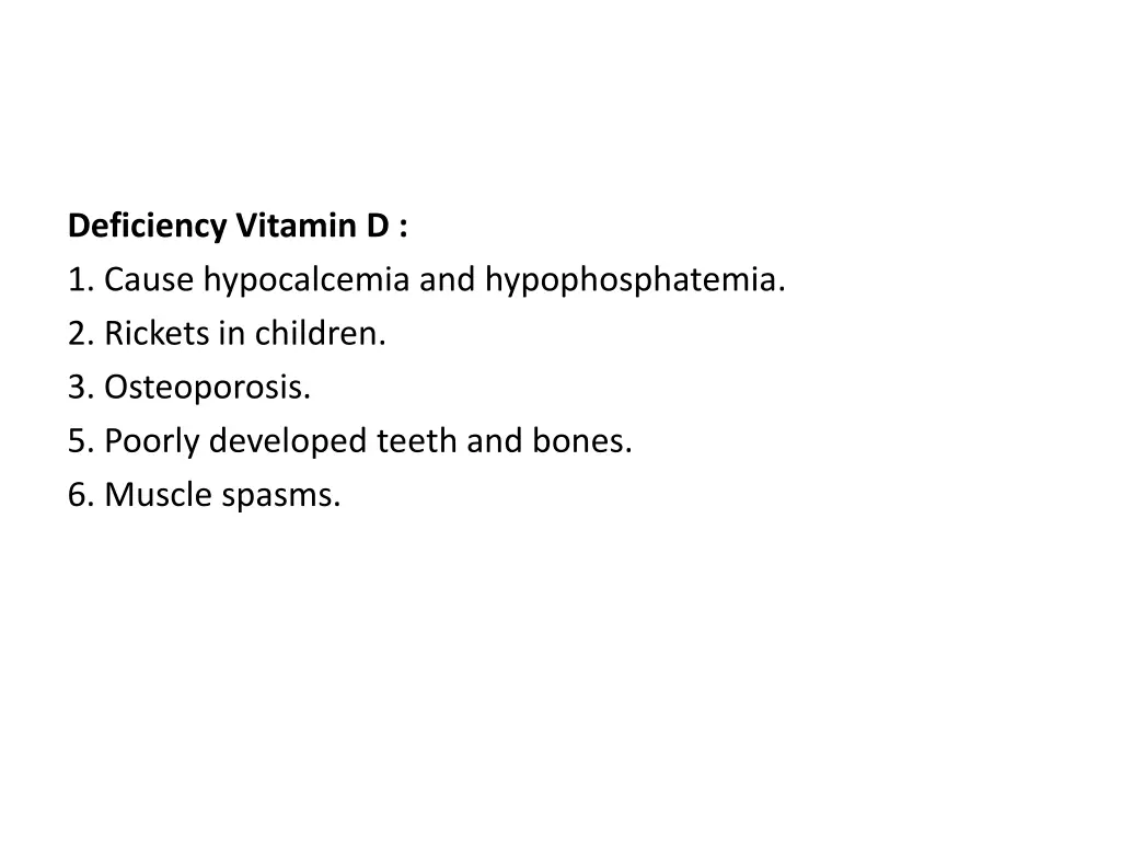 deficiency vitamin d 1 cause hypocalcemia