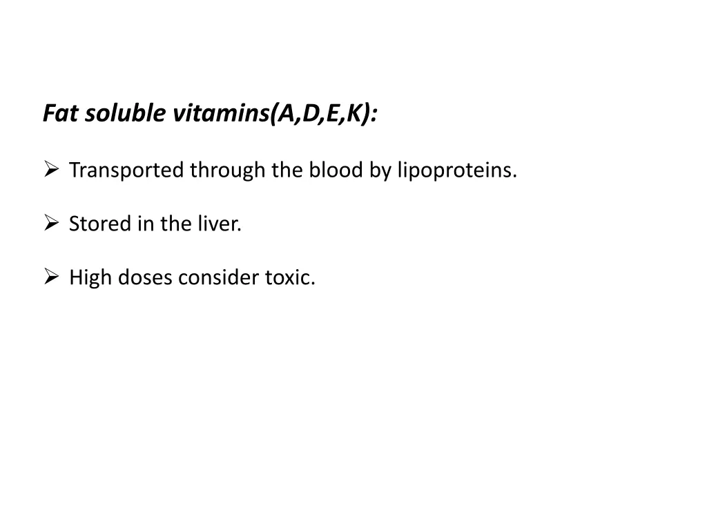 fat soluble vitamins a d e k