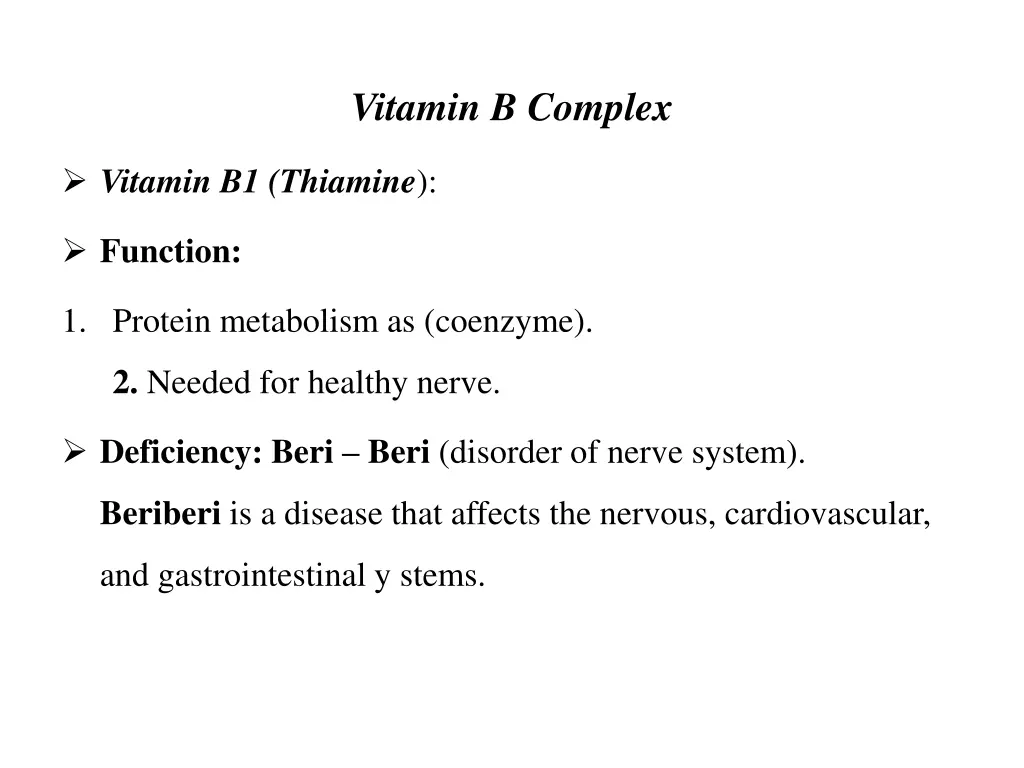 vitamin b complex