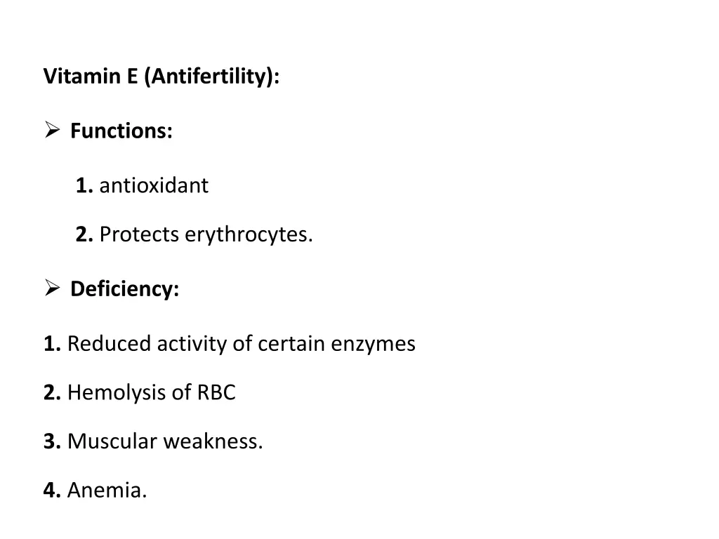 vitamin e antifertility