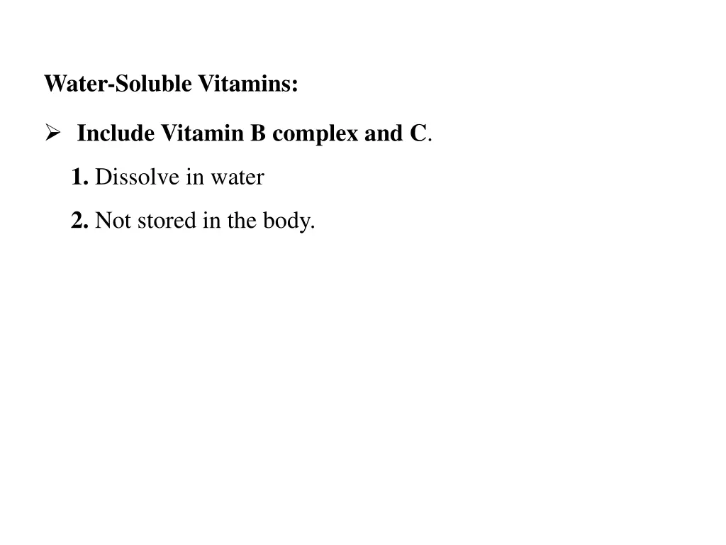 water soluble vitamins