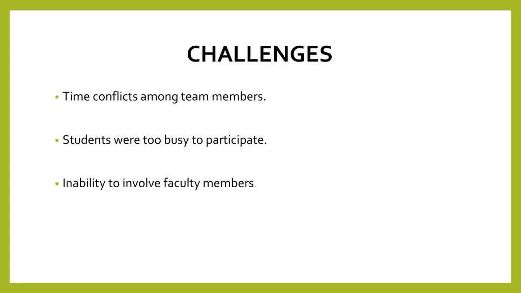 challenges