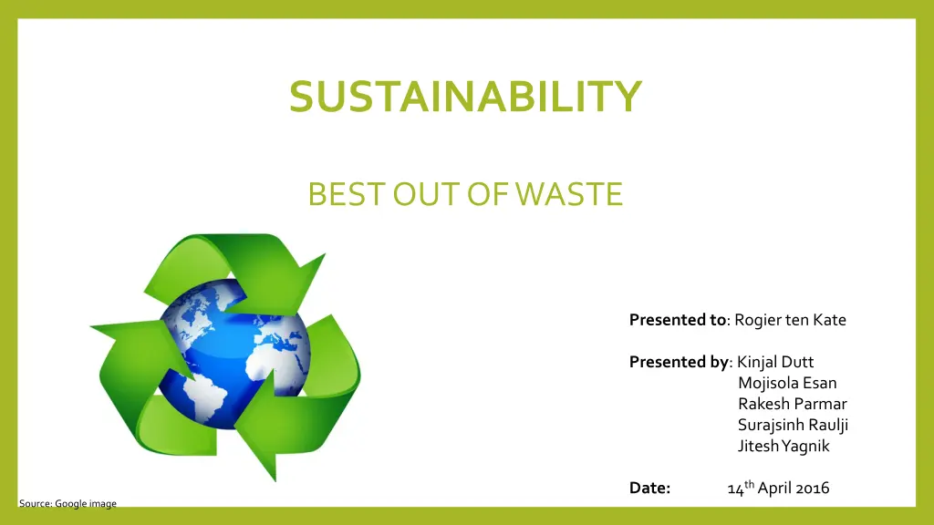 sustainability