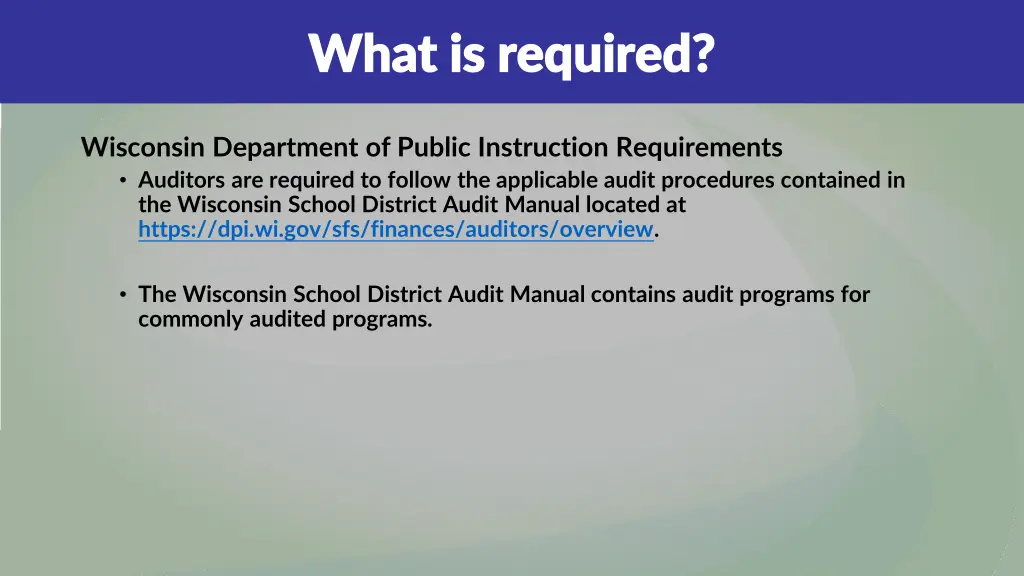 what is required what is required 7