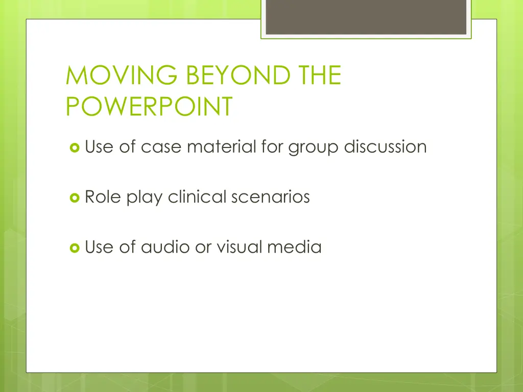 moving beyond the powerpoint 1