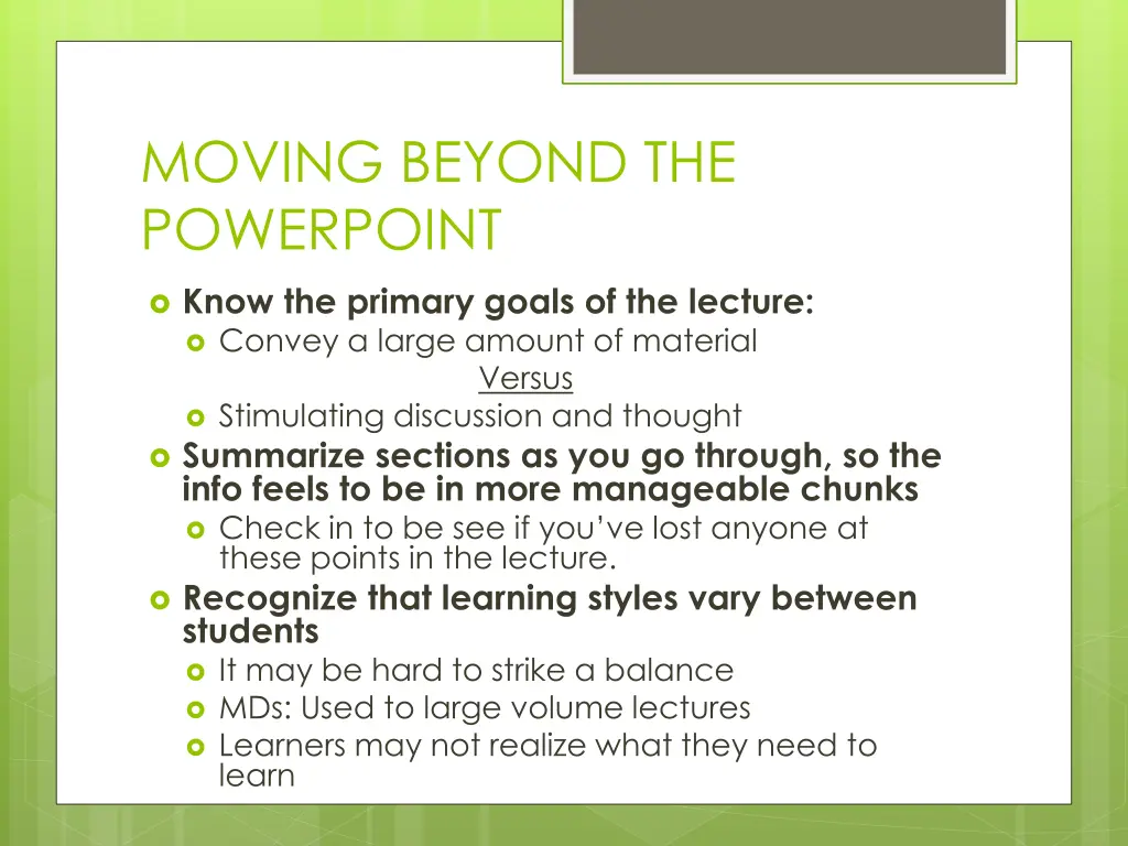 moving beyond the powerpoint 4