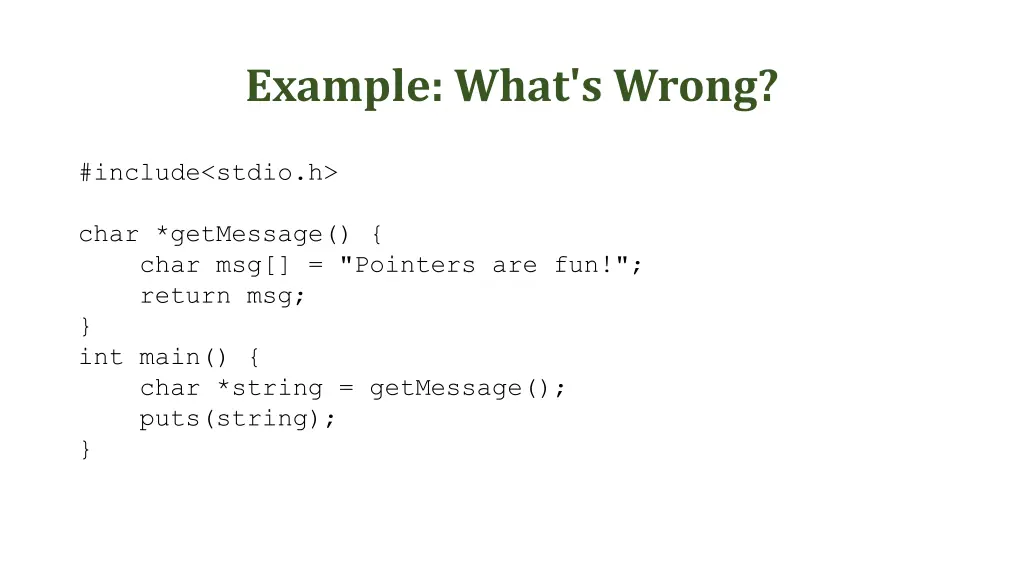 example what s wrong