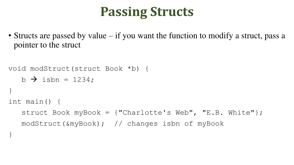 passing structs
