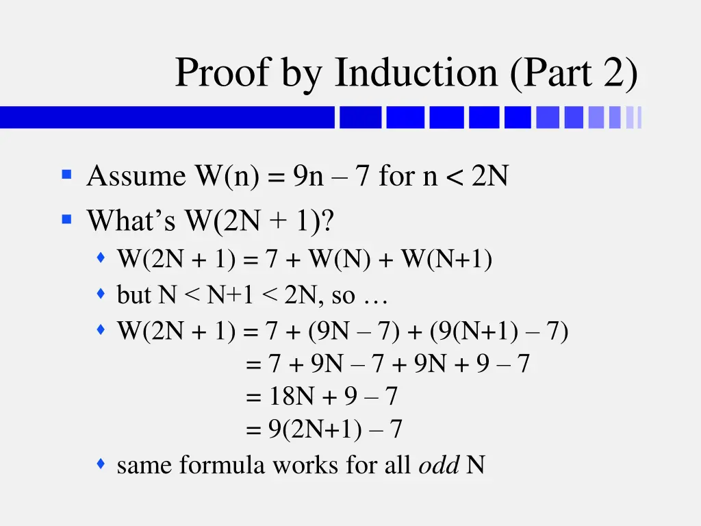 proof by induction part 2