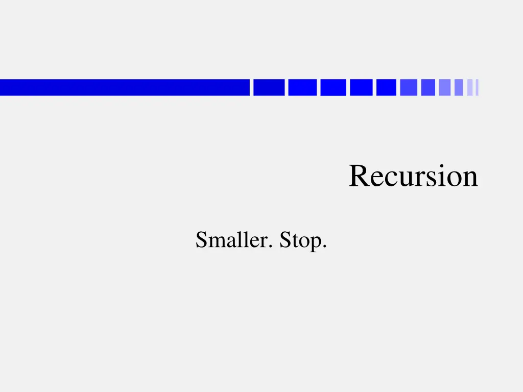recursion