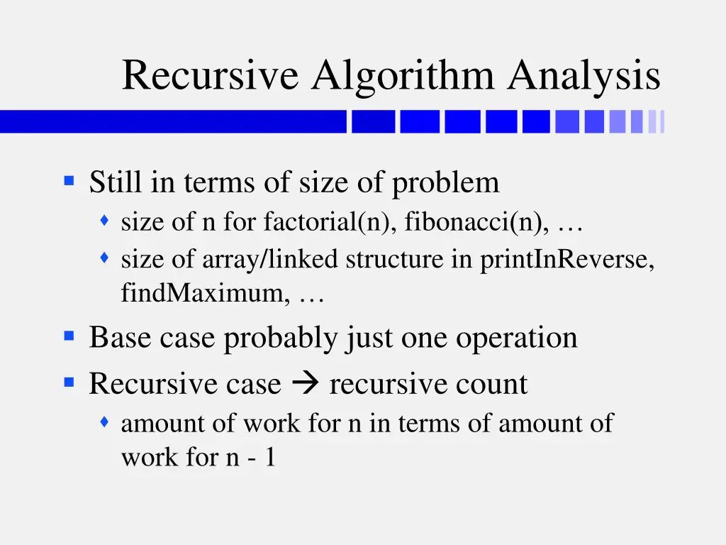 recursive algorithm analysis