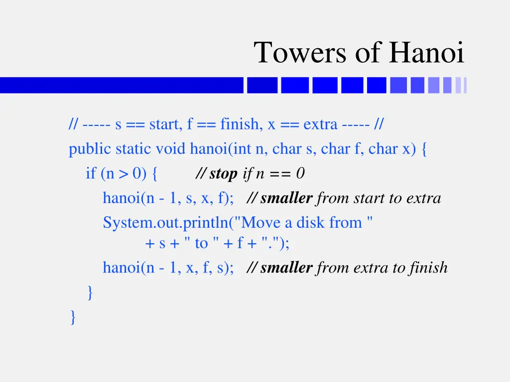 towers of hanoi