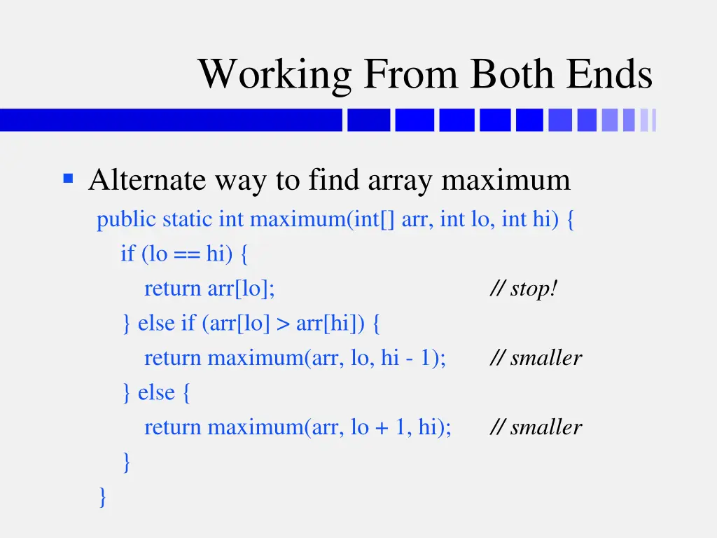 working from both ends 2