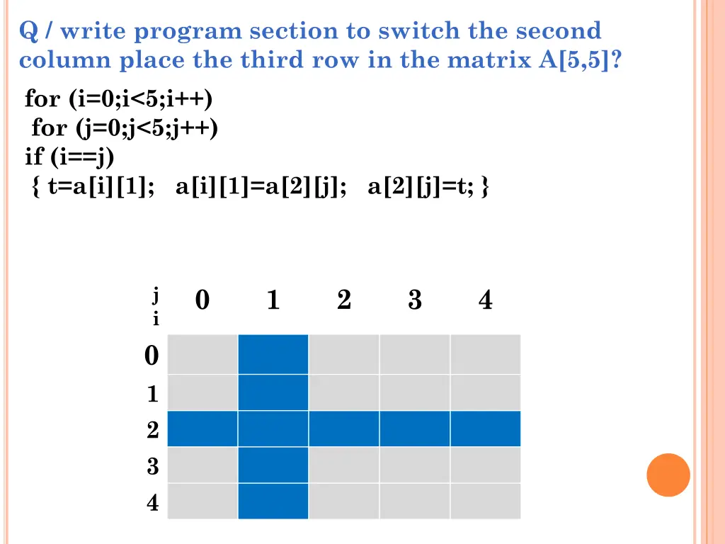 q write program section to switch the second