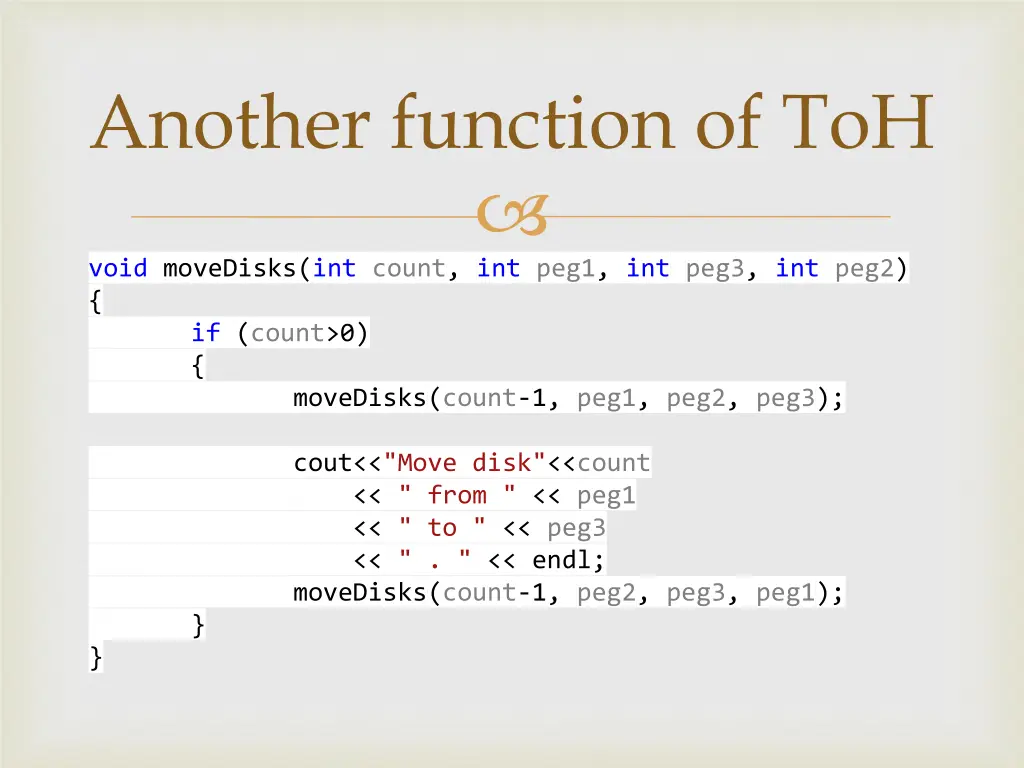 another function of toh
