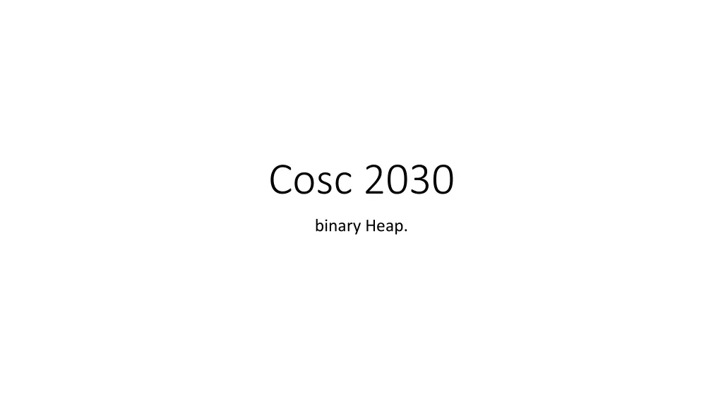 cosc 2030