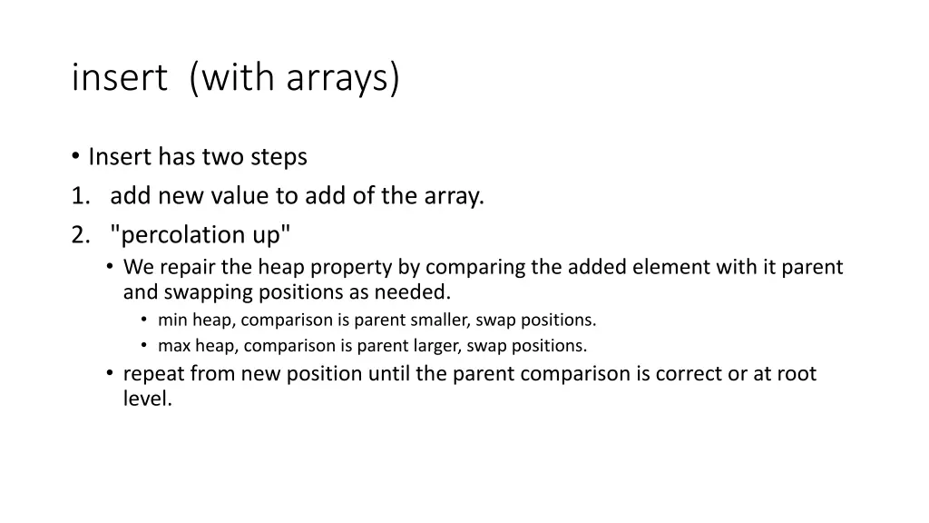 insert with arrays