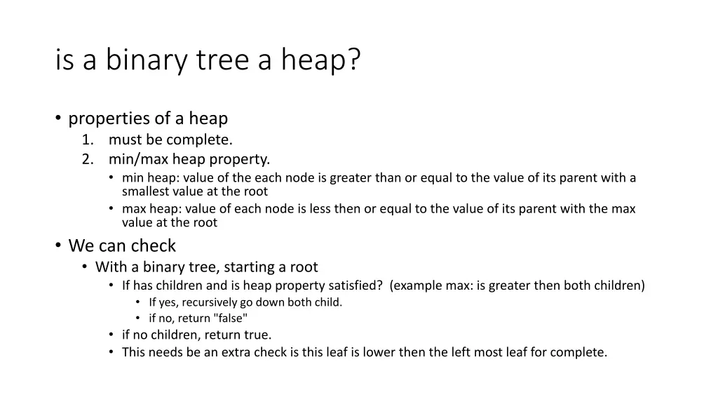 is a binary tree a heap