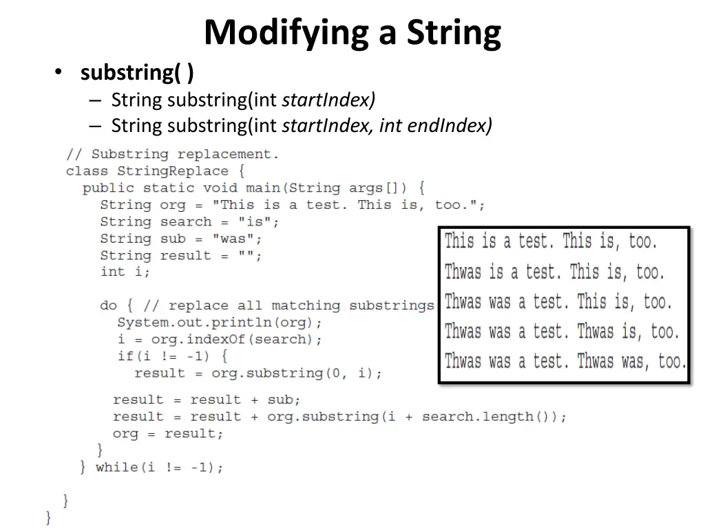 modifying a string