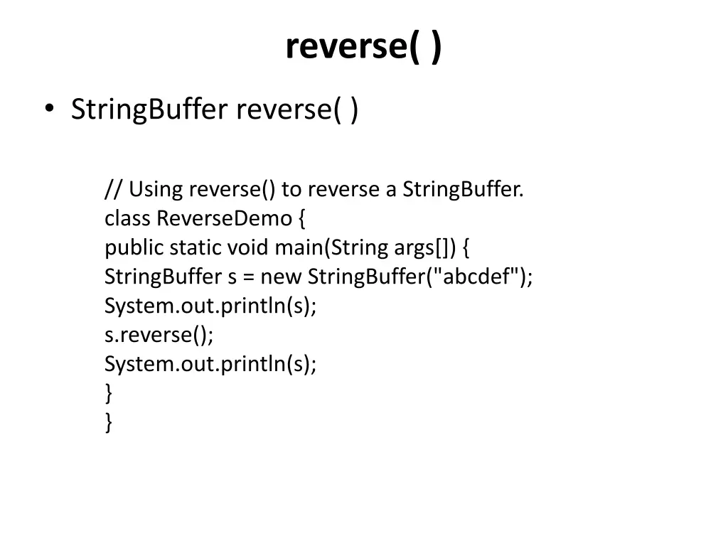 reverse