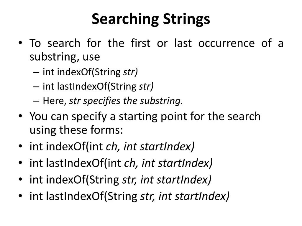 searching strings 1