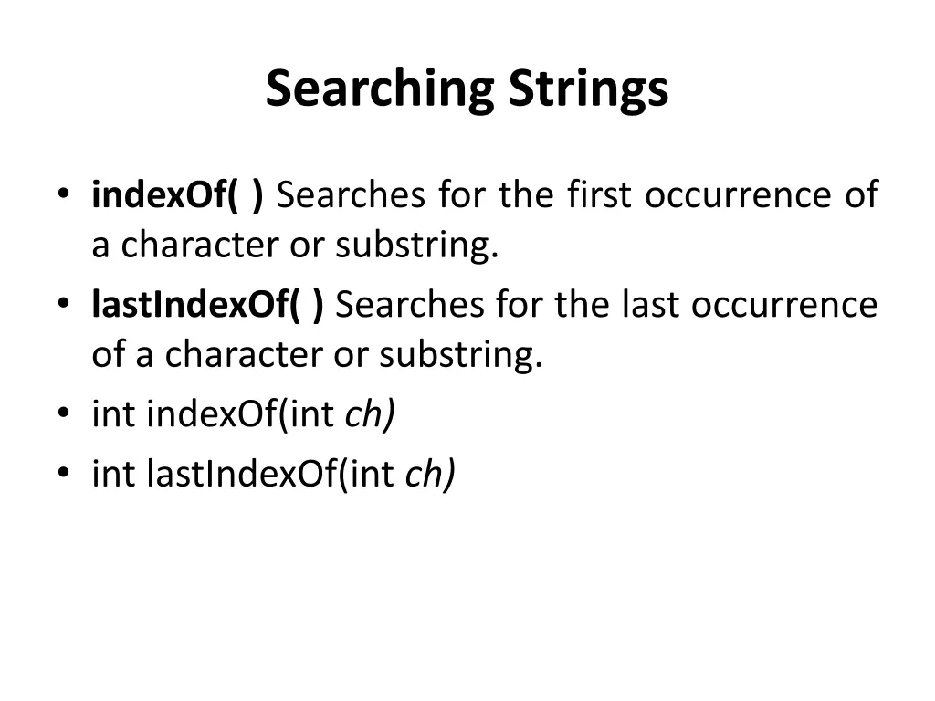 searching strings