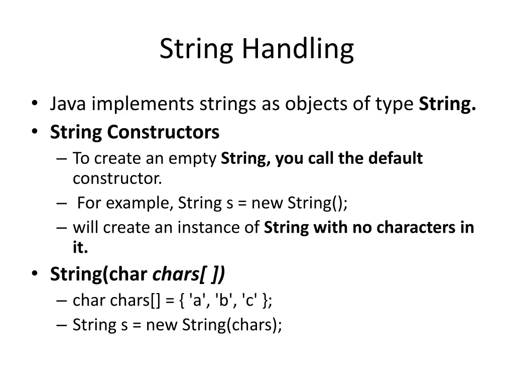string handling