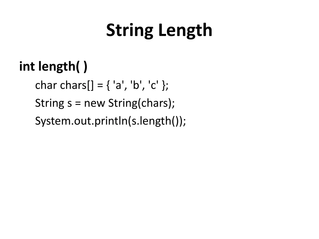 string length