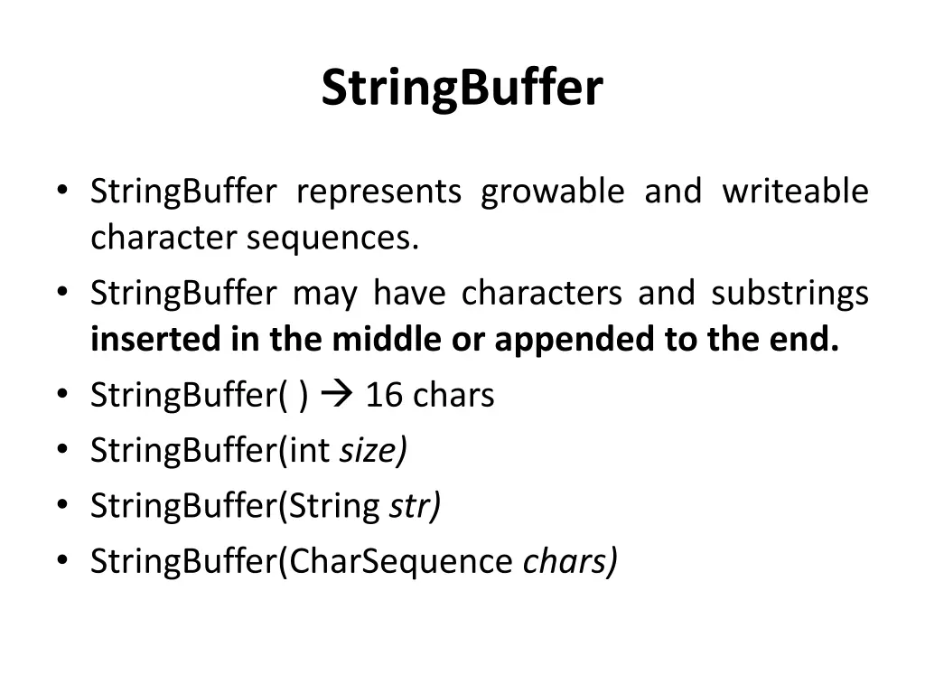 stringbuffer