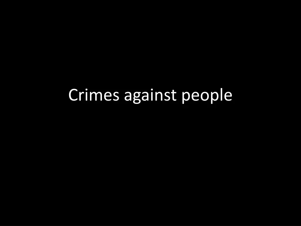 crimes against people